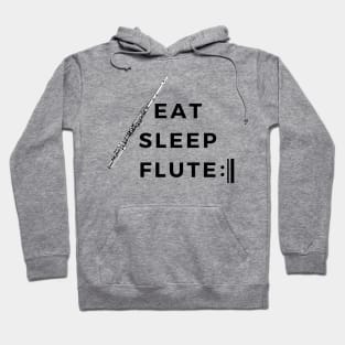 Eat Sleep Flute Repeat Funny Flutist Hoodie